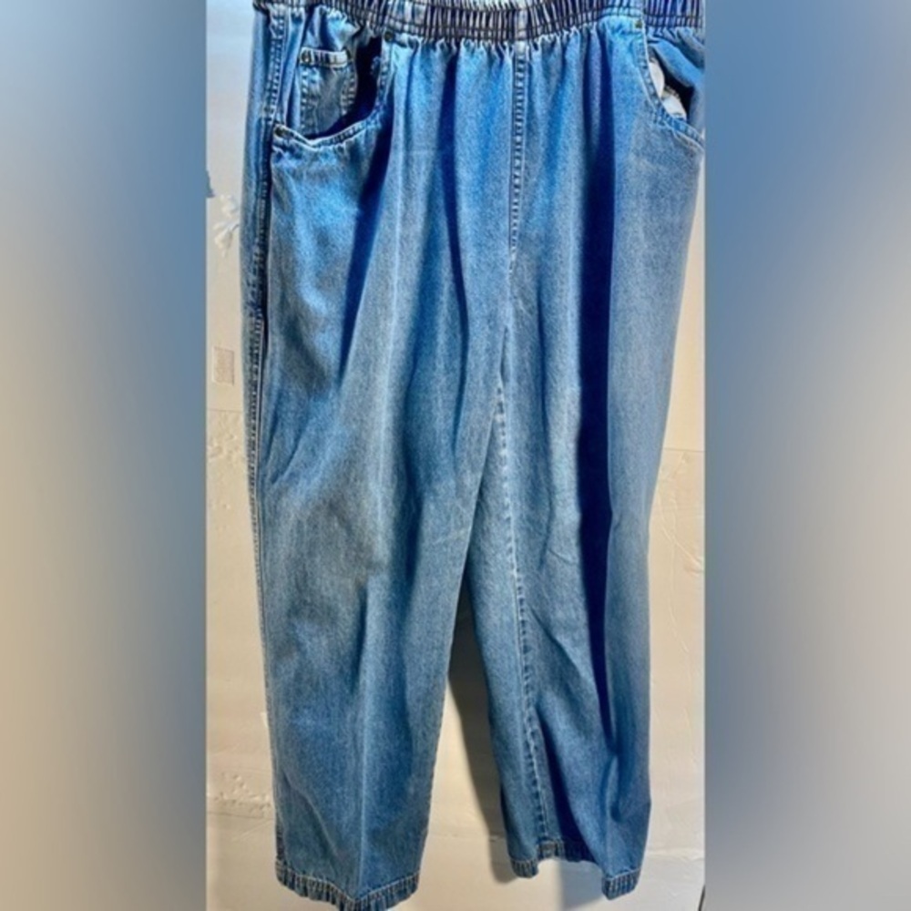 REBECCA MALONE WOMENS PULL ON DINEM JEANS WITH FRONT  POCKETS SIZE MEDIUM